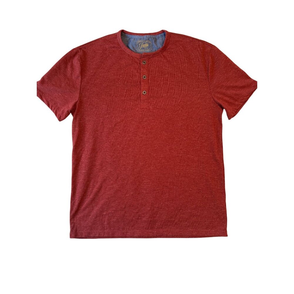 NWT Men's burgundy/red Henley tee by Jack size M